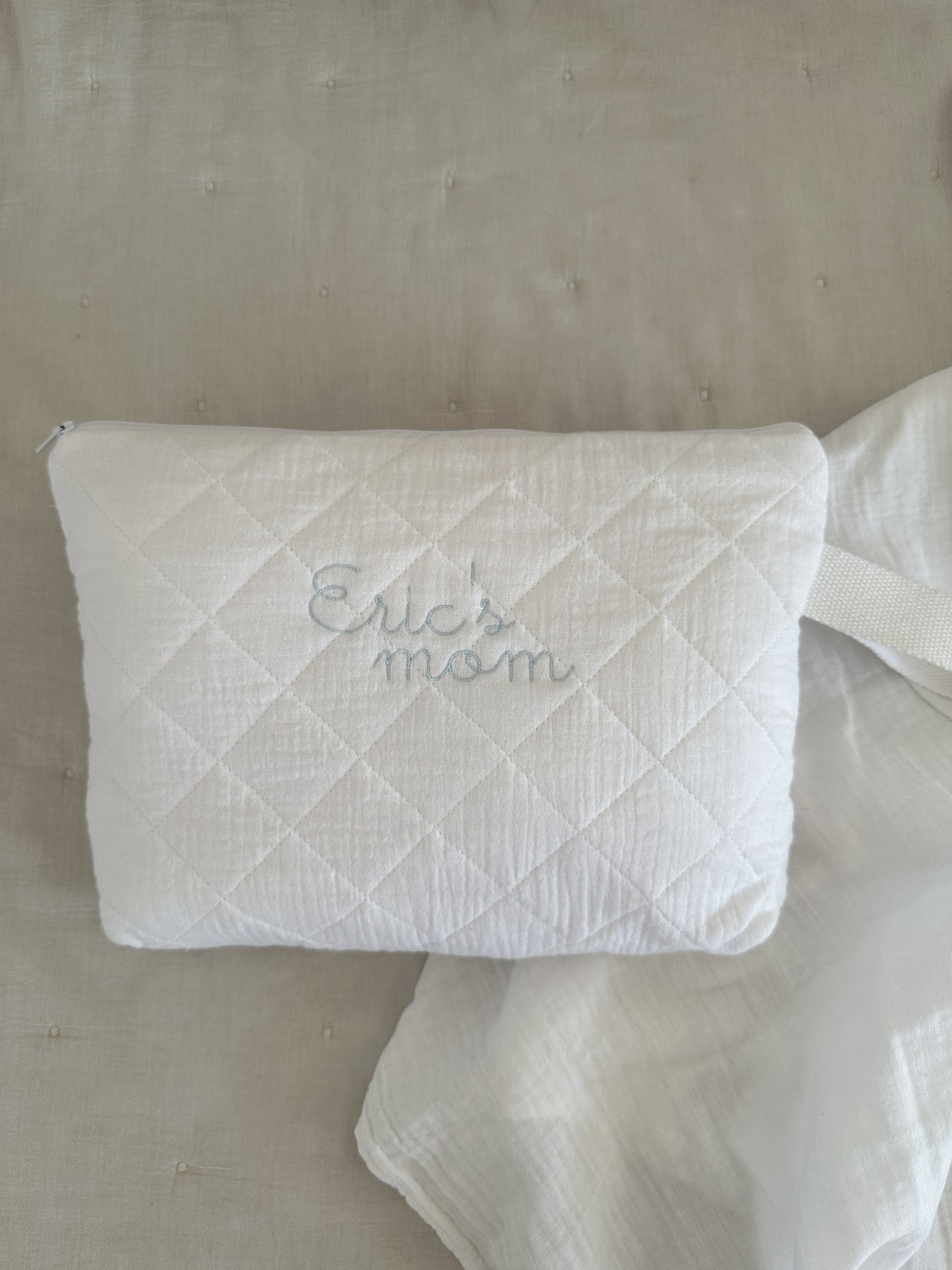 Large Quilted Pouch for Personalization