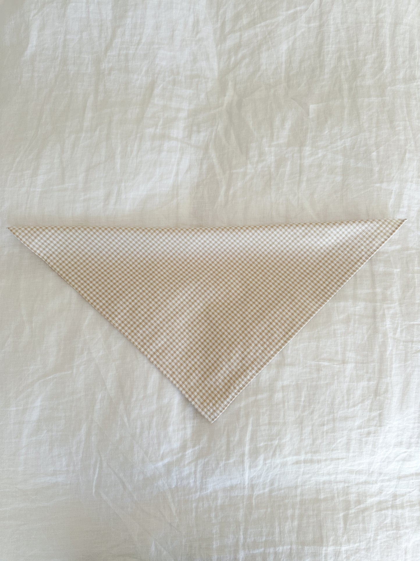 Bobbi scarf in beige gingham
