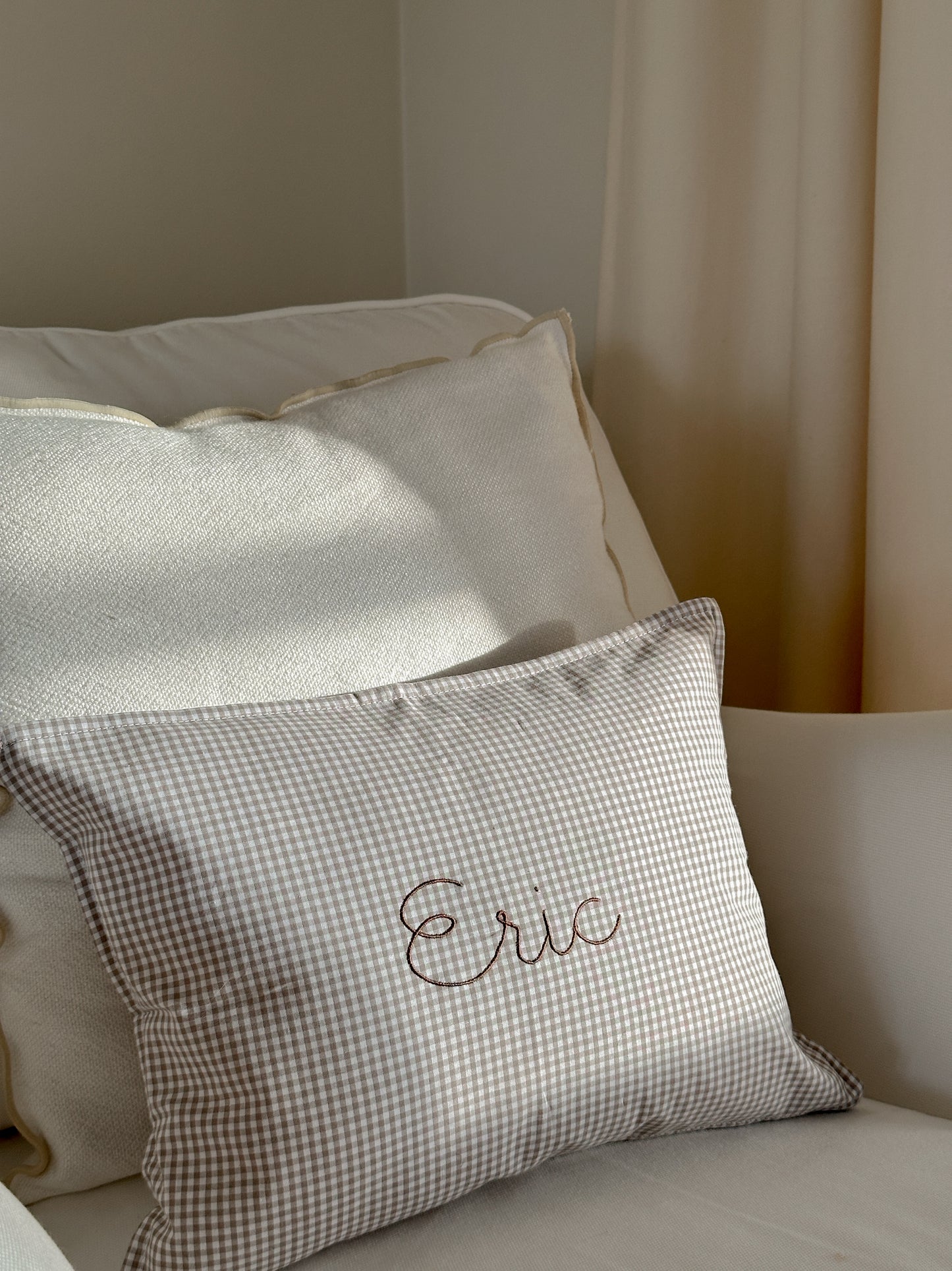 Gingham Pillow for Personalization