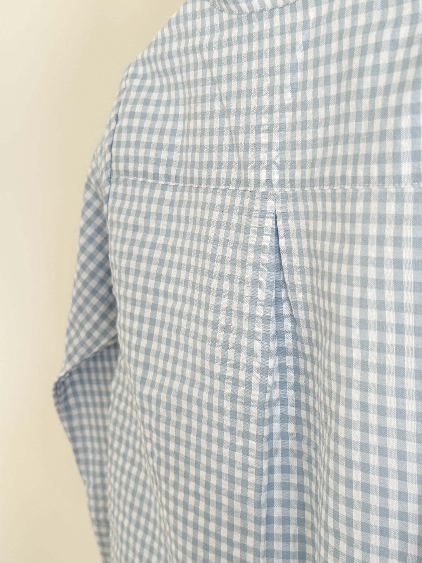 Mateus shirt in sky blue gingham check