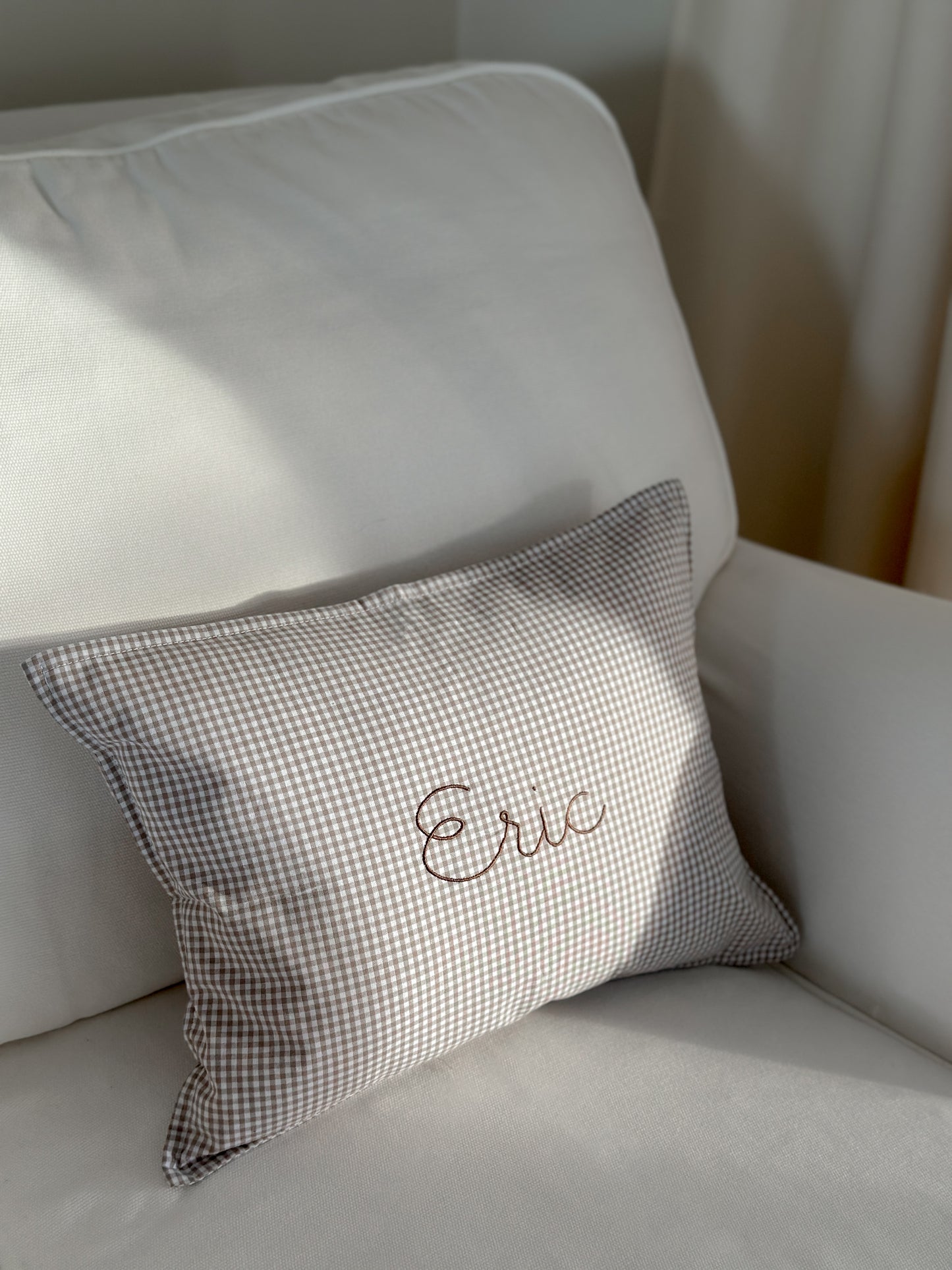 Gingham Pillow for Personalization