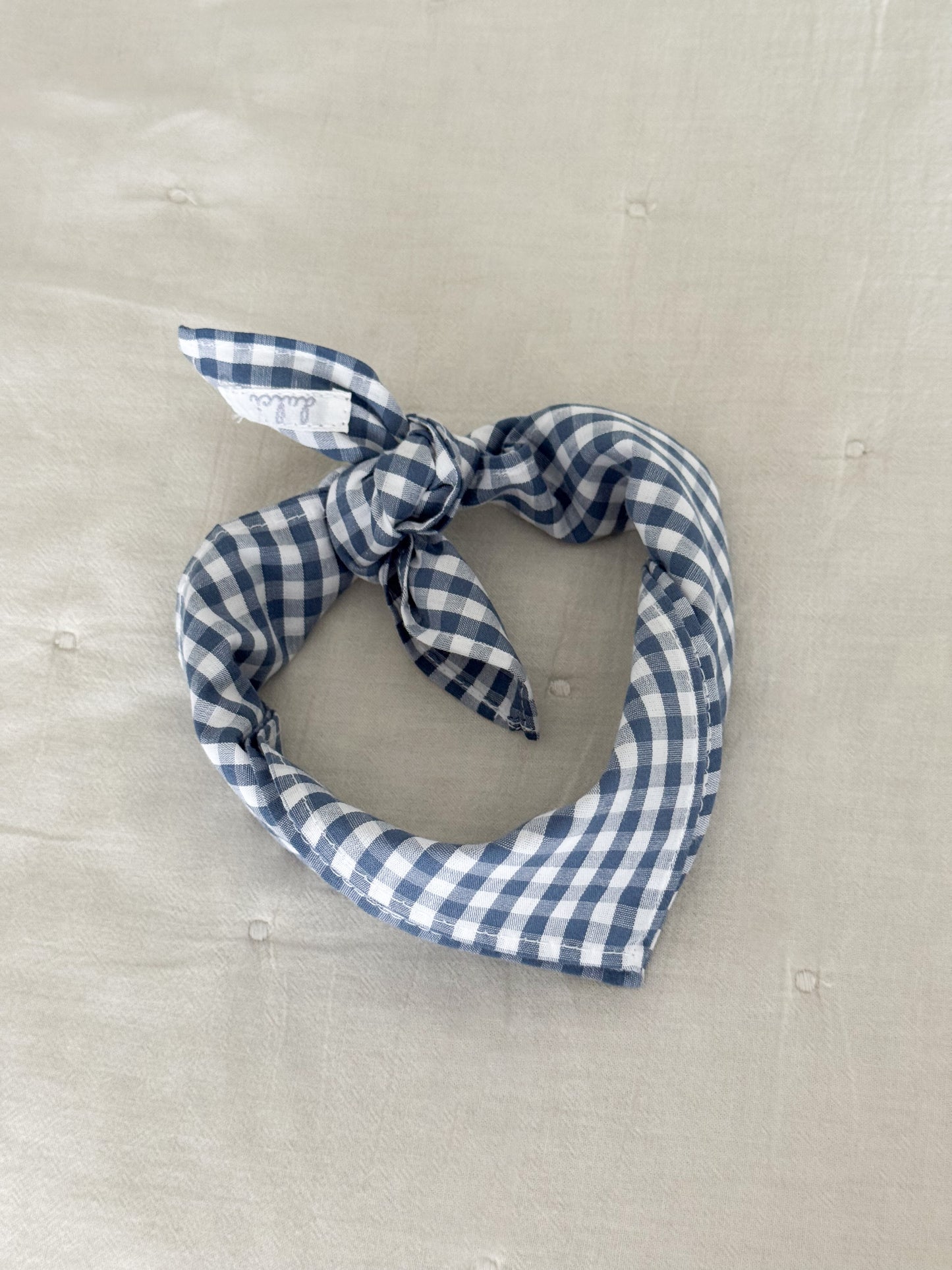 Bobbi scarf in medium blue gingham