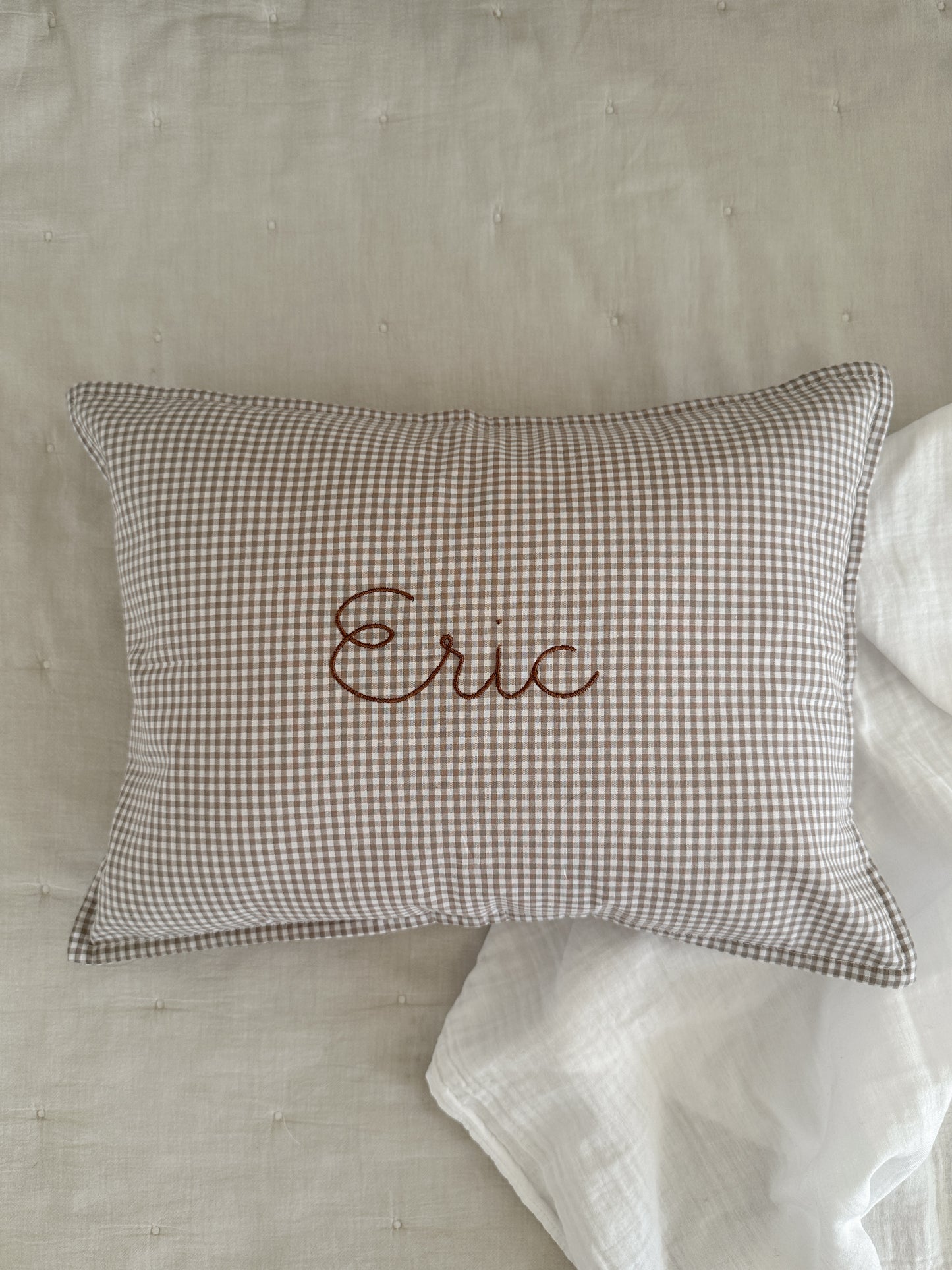 Gingham Pillow for Personalization