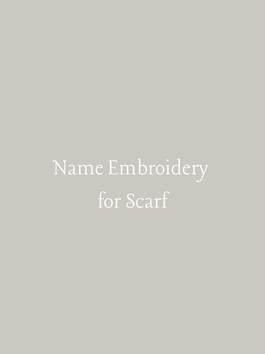 Name Embroidery for Scarf